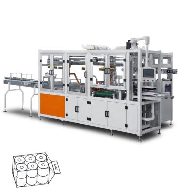 China Servo Full CE Hotels Automatic Toilet Paper Kitchen Napkin Paper Multi Rolls Wrapping Machinery for sale