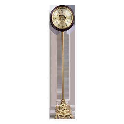 China Antique Style 12 inch luxury home living room creative decoration metal clock fashion mechanical gear Christmas gift silent floor clock for sale