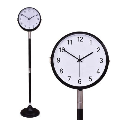 China Antique Style 12 inch luxury home living room creative decoration metal clock home fashion modern simple silent floor clock for sale