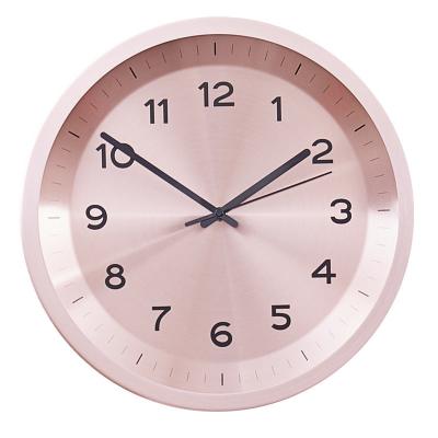 China Modern NordicSimpleModernSilentWallClock HomeLiving RoomGilded ClockRound CustomQuartzClock HomeWall FashionDigital Clock for sale