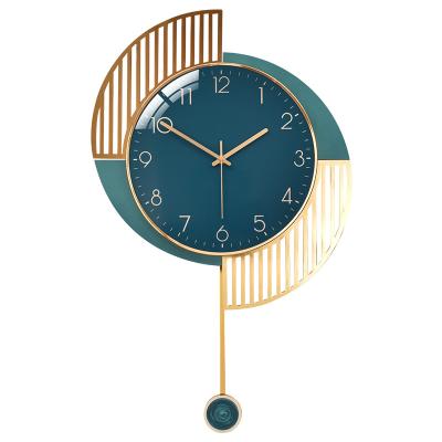 China Antique Style Luxurious and creative silent wall clock Swing wall clock Personality Nordic simple modern decorative digital wall watch for sale