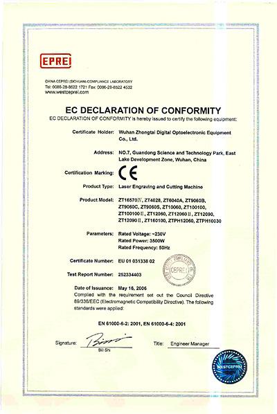 CE - Wuhan He Laser Engineering Co., Ltd.