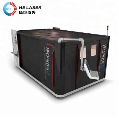 China Laser CUTTING 2000W HES1-3015IEW professional metal cutter with cover device for sale for sale