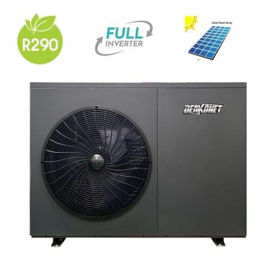 China Deakonet Solar Power High Temp R290 Heating Cooling Hot Water DC Inverter Monoblock Air to Water Heat Pump 9kw for sale