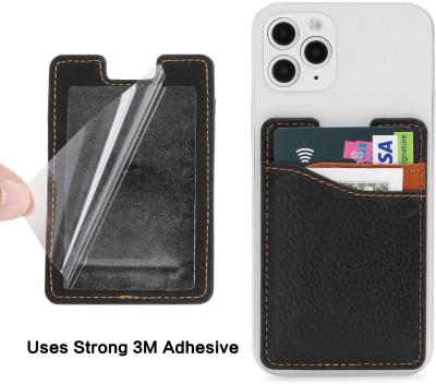 China Credit Card Holder For The Back Of The Phone Wallet Double Adhesive Stick On The Pocket Pocket Credit Card Holder for sale