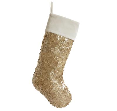 China CS004 Popular Velvet Christmas Gift Sock Luxury Christmas Velvet Stocking for sale