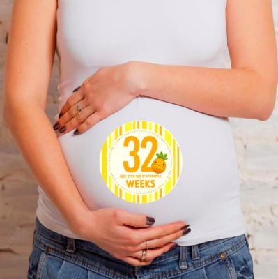 China Gift Milestone Promotional Photo Sharing Belly Included 16 Weekly Stickers Pregnancy Stickers for sale