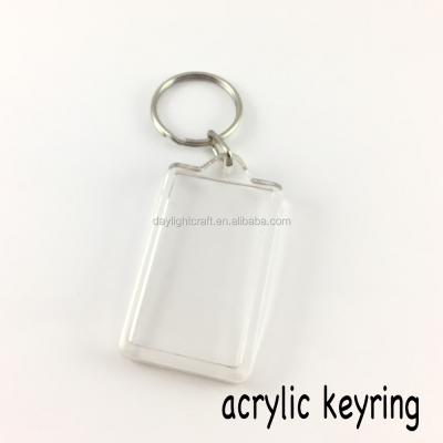 China 3D Rectangle Promotional Plastic Acrylic Key Ring Holder for sale