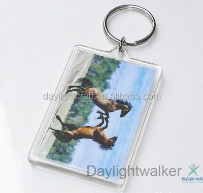 China Worldwide Customize Cast Acrylic High Quality Promotional Photo Frame Key Rings for sale