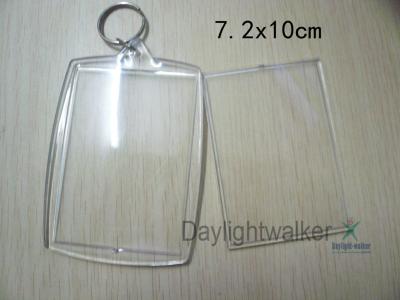 China Cheapest Promotion Custom White Acrylic Ring Key Chain for sale