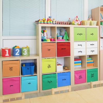 China WALL STICKER Playroom and Crafts Organization Labels Water Resistant Black on Clear Sticker Canister and Bin Labels for sale