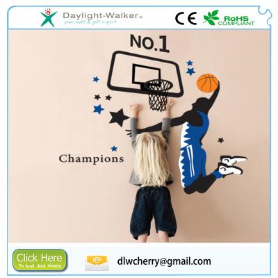 China WALL STICKER Champions Basketball Removable Vinyl Decorative Stickers For Walls for sale