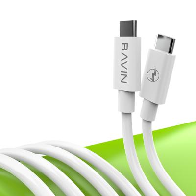 China BAVIN Durable Computer Phone Fast Charger Cable Type-c to USB c palladium data line type c QC 3A Charging Cable for sale