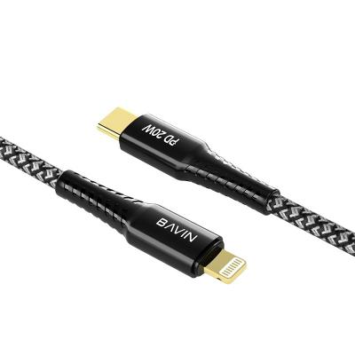 China High Quality BAVIN CB-233 Microphone for Lighting to USB-C Type-C Fast Charging Cable Palladium 20W Data Cable for Iphone 11 12 12pro for sale