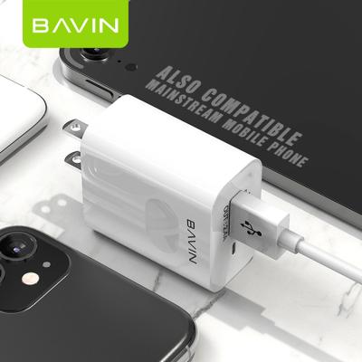 China Bavin 5V 2.4A One USB Luxury Phone Charger Adapter With Led For iPhone X XR 8 iPad 7 Fast Charging for sale