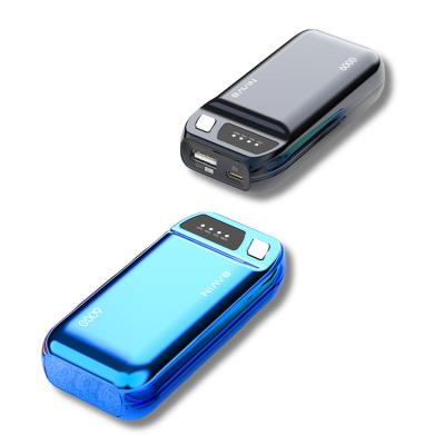 China Supply power bank 2020 new arrival 2.1a mini fast portable power bank charge 6000 mAh slim power banks with micro and type c port for sale