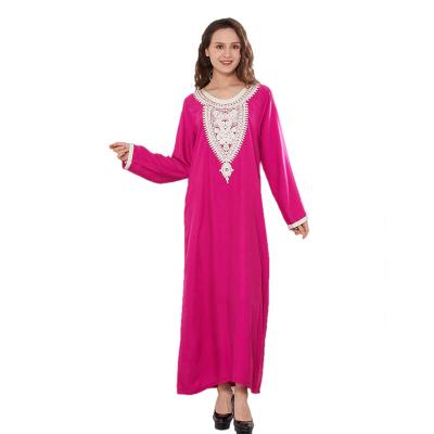 China Mid East Arab women washable fashion islamic clothing lady moroccan rayon long loose abaya dress for muslim women for sale