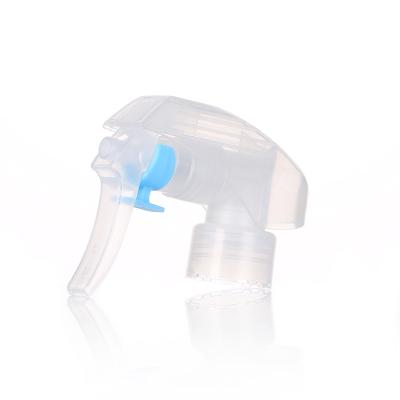 China Non-Refillable 24mm 28mm All Plastic Trigger Sprayer Trigger Translucent Sprayer for sale