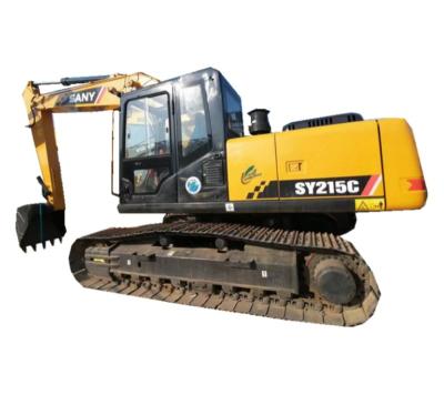 China 21 Ton SANY 215C Excavator Cheap Backhoe Used Hydraulic Crawler Excavator For Sale 1.1m² ³ for sale