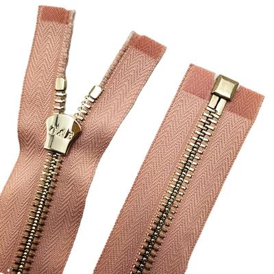 China Other New Fashion Rose Gold Metal Zipper Custom Made For Clothes Bags Jeans Pants for sale