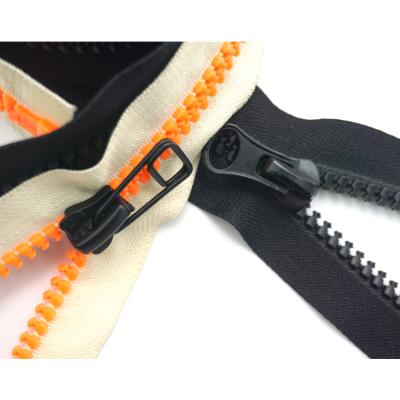 China Other Zipper Customized Nylon Zippers Clogged Garment Long Chain Luggage Clothing Puller Coil Zipper Pull Plastic for sale