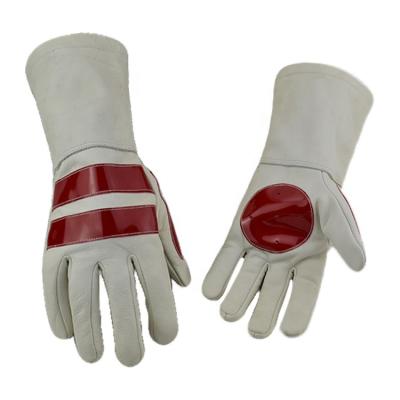 China Long Cuff For Keep Hand Clear High Quality Cowhide Leather Palm And Back Policemen Traffic Work Safety Gloves For General Men Women for sale