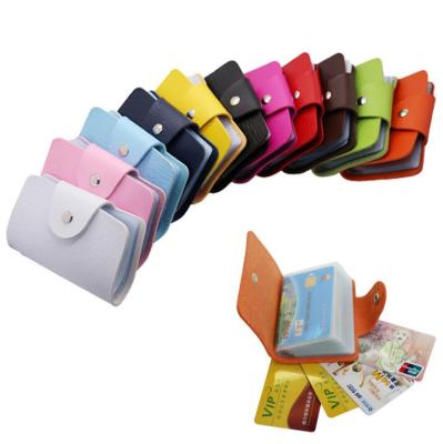 China Portable wholesale PU leather card holder/business credit card case/card leather organizer for sale