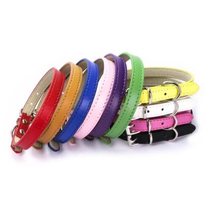 China Durable High Quality Leather Pet Solid Soft Collar / Dog Soft Neck Strap / Dog Collar for sale