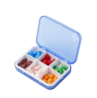 China High quality 6 compartment plastic pill box/portable pill box MY-SW21 for sale