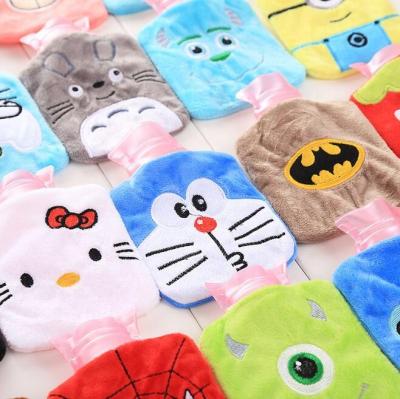 China High quality fabric printed hot water bag/mini cartoon hand warmer water bag for sale