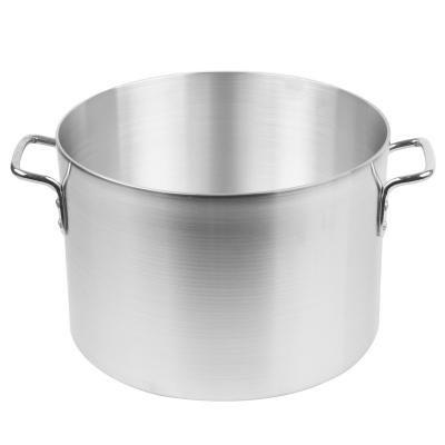 China Stocked Heavy Duty Aluminum Casserole Pan Cookware Soup Cooking Pots Frying Pot 12QT Induction Compound Commercial Stock Large for sale