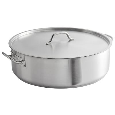 China Heavy Duty Casserole Pan Cookware Soup Cooking Pots Frying Compound Stocked Commercial Brazier 30QT/Braising Pot Large Induction for sale