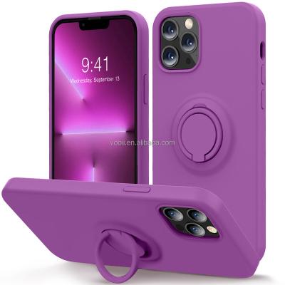 China 360 Finger Ring Holder Stand Shockproof Silicone Back Cover Shockproof Case For Phone 13 pro for sale