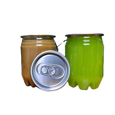 China Boby Butter Container Hot Silkscreen Skin Care Beverage 250ml Plastic Jar PET Aluminum Finish Cap IEK Outdoor Food Printing Skin for sale