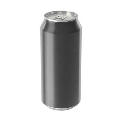 China Metal Package Black Printing Tins 16oz With MOQ 473ml Small Black Aluminum Tin for sale