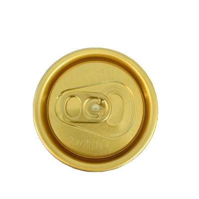 China 2021 B64 202# Open End Non Refillable Easy Cover, 200# Lid Cover Aluminum Cans CDL Gold Color Lettering Lid Aluminum Beer Cans for sale