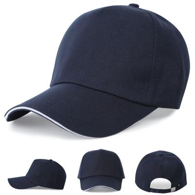 China Dark Blue Cotton Baseball Cap Comfortable With Strong Hygroscopicity for sale