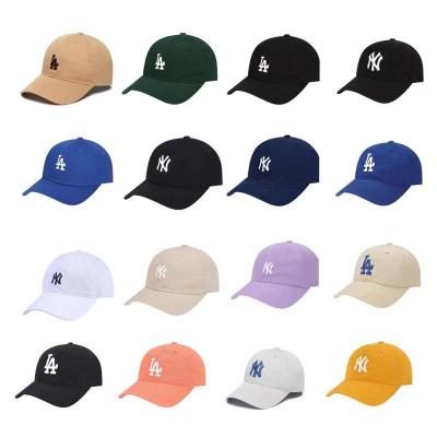 China Curved Brim Cotton Baseball Cap Adjustable Custom Adjustable Baseball Hats for sale