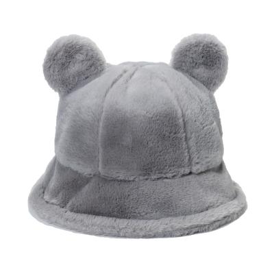 China Warm Cute Children Fisherman Style Hat Washable With Ears for sale