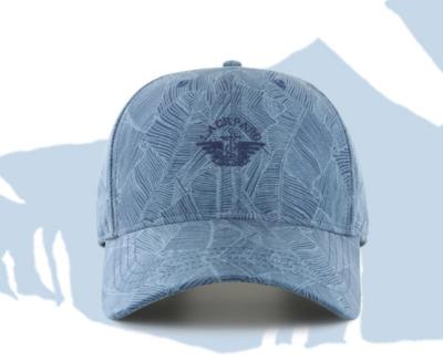 China Summer Breathable Blue Baseball Cap With Curved Brim for sale