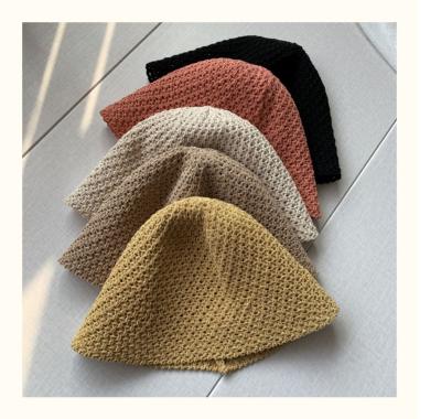 China Knitted Fisherman Bucket Hat Multi Color For Women To Keep Head Warm for sale