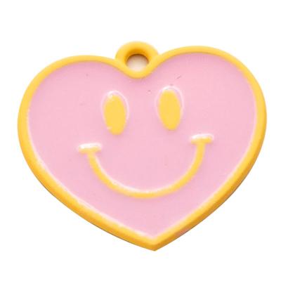 China 2022 Latest Design 2022 Heart Alloy Heart Charm Fashion Necklace Jewelry Pendant Findings Colors Choice Charms for sale