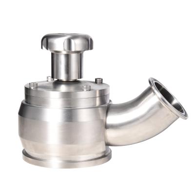 China DIN 3A Dairy Stainless Steel Handwheel Sanitary Manual Tank Bottom Valve for sale