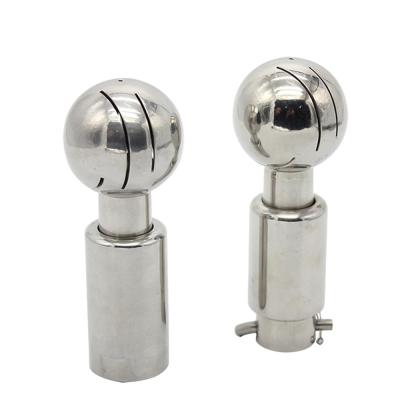 China Machinery Repair Shops Stainless Steel Food Grade SS304 Rotary Cleaning Ball With Welded Threaded Bolt Type Clamped for sale