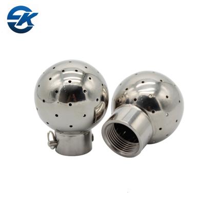 China food & Beverage Factory Food Grade Stainless Steel Sanitary Fixed Ball SS304 Spray Cleaning Ball With Threaded Ends for sale