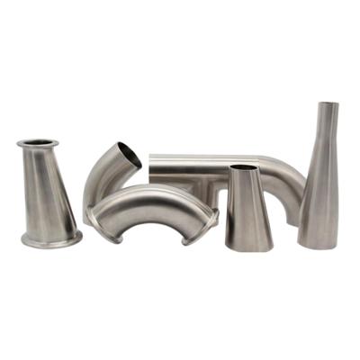 China Food Grade Stainless Steel SS304 SS316 3A Polishing Sanitary Pipe And Fittings With TC Flange 1/2