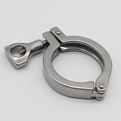 China Sanitary Stainless Steel SS304 1Inch DN25 Single Pin Clamp Heavy Duty Tri Flange For Stainless Steel Flange Connection 1