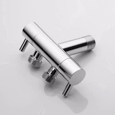 China 1/2 Angle Valve Modern Brass Toilet Faucet 2 Function Outlets Multifunction Brass Bathroom Fixtures for sale