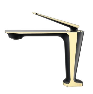 China Full Size Bathroom Luxury Single Handle Basin Faucet Deck Mount Basin Brass Cooper Tap for sale