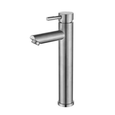 China Modern Faucets Factory Hot Salt Single Handle Metered Deck Mounted 304 Stainless Steel Bathroom Basin Faucet for sale